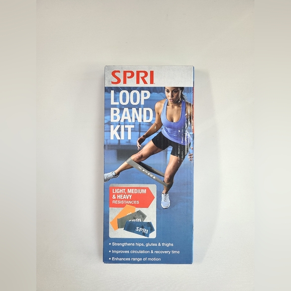 SPRI Loop Band Kit Light, Medium & Heavy Resistance Fitness Bands Open box - Picture 1 of 5